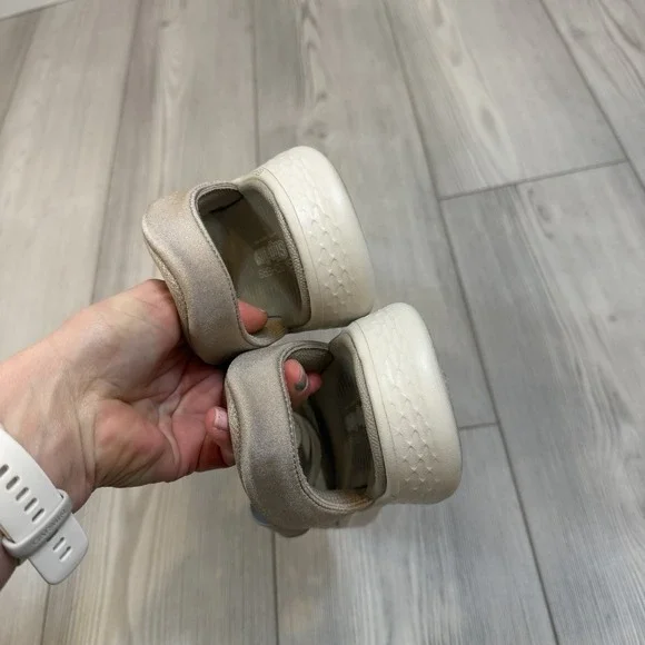 Skechers Go Walk Flex Sandal Women's 9 Glimmer Up Slip Ins Taupe 141489 - Picture 7 of 10